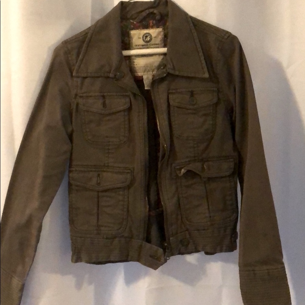 Lucky Brand Green Jean Jacket